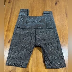 lululemon athletica Black and White Patterned Leggings